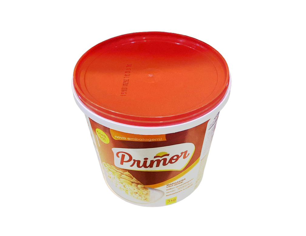 MARGARINA PEQUENA COM SAL 60 % PRIMOR 3 KG (CX 6 BD)